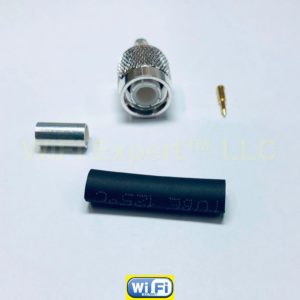 1 x Silver TNC Male Plug crimp RG58 LMR195 RG142 Cable Straight RF connector USA - Image 2