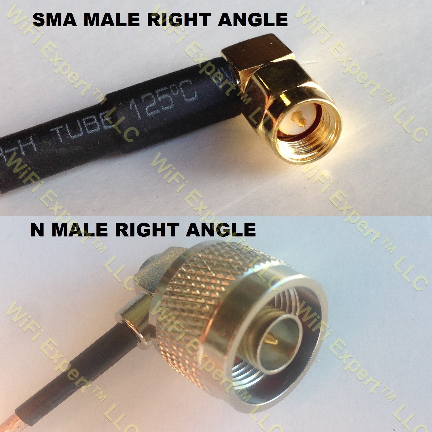 RG400 SMA MALE ANGLE to N MALE ANGLE Coaxial RF Pigtail Cable