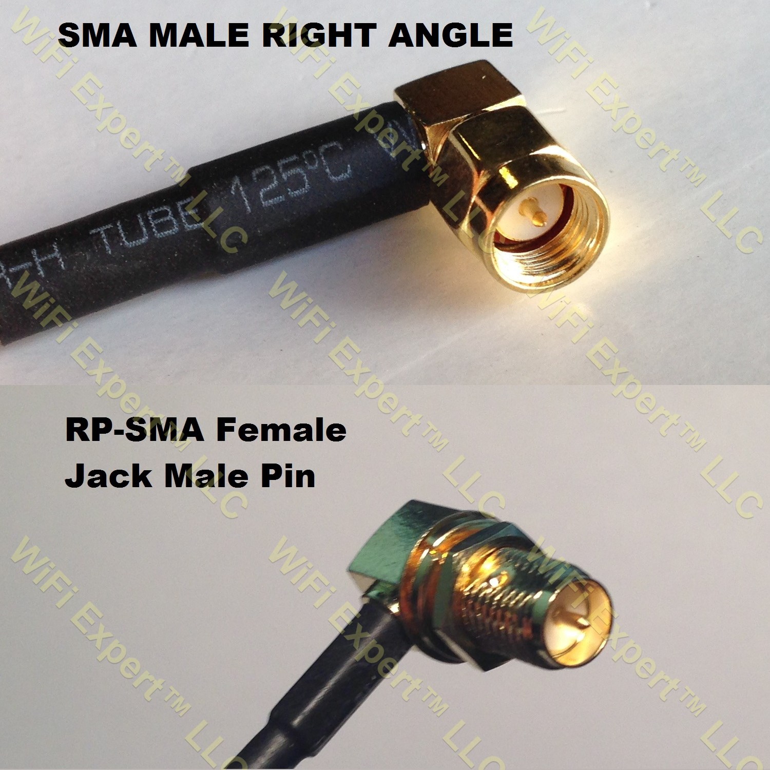 LMR100 SMA MALE ANGLE to RP-SMA FEMALE ANGLE Coaxial RF Pigtail Cable