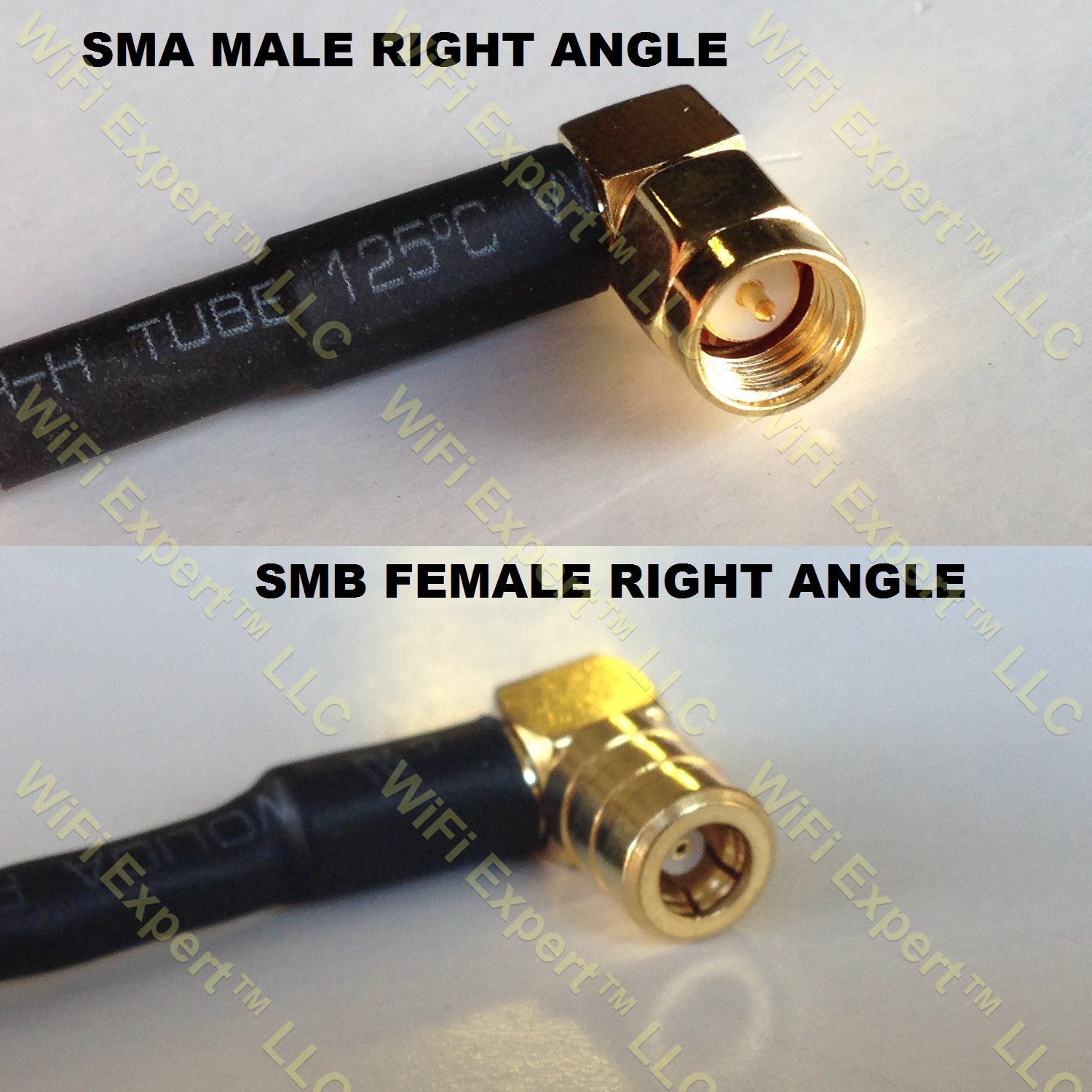 LMR100 SMA MALE ANGLE to SMB FEMALE ANGLE Coaxial RF Pigtail Cable
