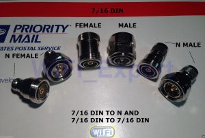 7/16 DIN male/female to Type N male/female 7/16 to 7/16 M/F adapter kit 6pc/set