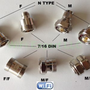 7/16 DIN male/female to Type N male/female 7/16 to 7/16 M/F adapter kit 7pc/set