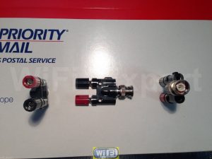 BNC Male plug to Two dual Banana binding female jack connector adapter