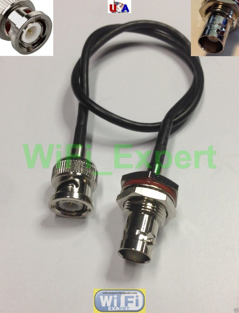 BNC Male to BNC Female RG174 RF Coax Cable Adapter NEW 1-20' Assembled in the US