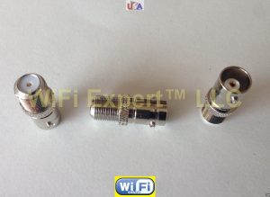 Nickel BNC Female Jack to F Type TV Female Jack RF adapter connector