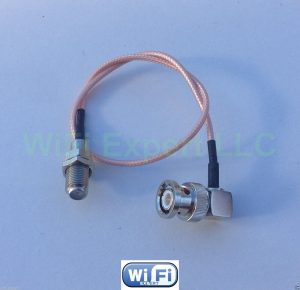 RG316 LOW LOSS COAX RF CABLE F TYPE TV FEMALE TO BNC M STRAIGHT ANGLED 6"