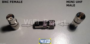 BNC Female to Mini UHF Male Straight RF Connector Adapter CONVERTER