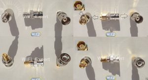 4 pc BNC Type Male/Female Jack/Plug to SMA Male/Female straight RF adapter