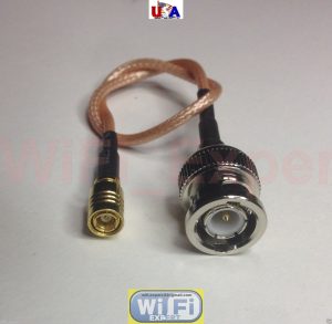 BNC Male to SMB M STRAIGHT ANGLED RF pigtail Cable COAX RG316 6inch