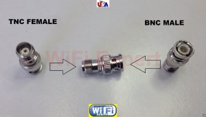BNC male plug to TNC female jack RF coaxial adapter