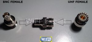 BNC Female plug to UHF FEMALE SO-239 RF coaxial Adapter RF Connector