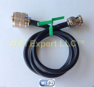 RG58 LOW LOSS COAX RF CABLE UHF MALE PL-259 TO BNC MALE 6" Assembled