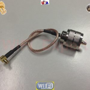 UHF PL259 Male jack to MCX male ANGLE Pigtail Jumper RF Pigtail 6 INCH US
