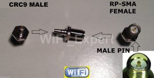 RP-SMA To CRC9 Antenna Adapter Converter RP SMA Jack to CRC9 Plug Straight