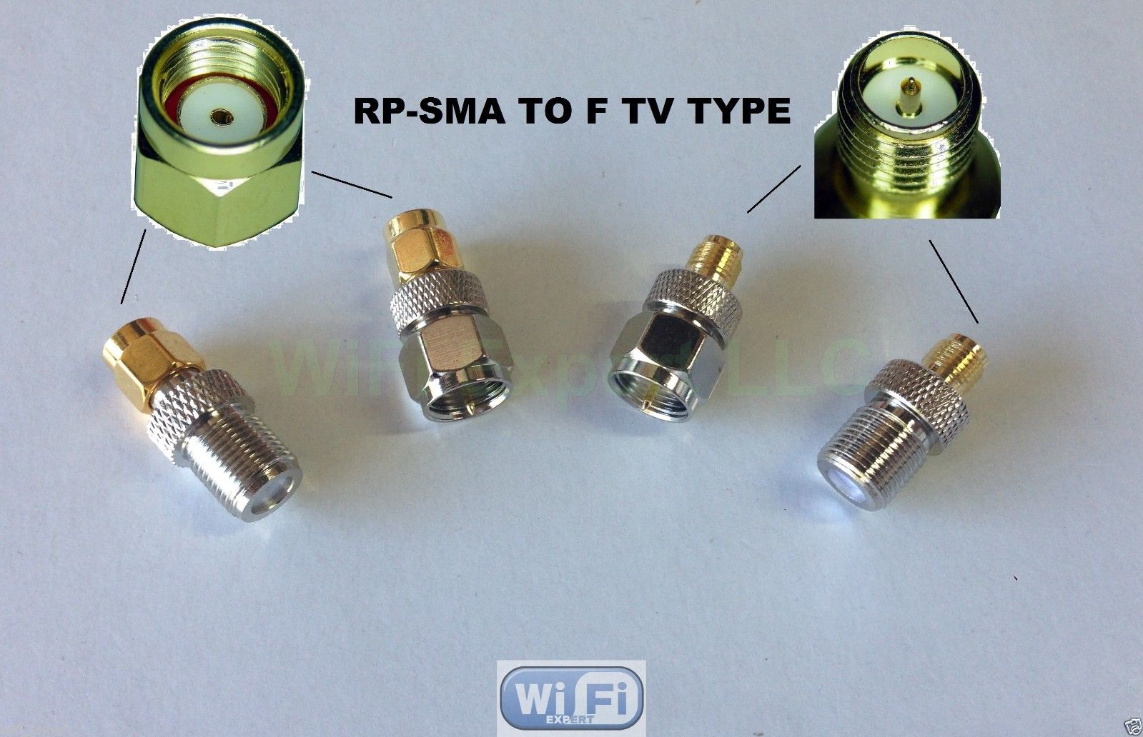 RP SMA Male Plug to SMA Female Jack Straight RF Coax Adapter Convertor Q VNC 
