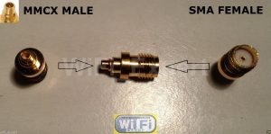 Gold Plated SMA Female to MMCX Male Straight RF Connector Adapter