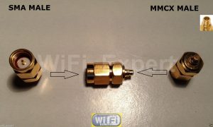 Gold Plated SMA Male to MMCX Male Straight RF Connector Adapter