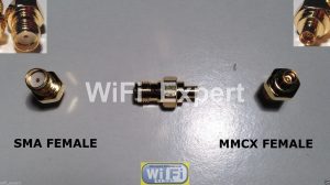 Gold Plated SMA Female to MMCX Female Straight RF Connector Adapter