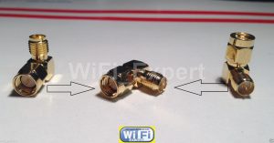 RIGHT ANGLE SMA Male To RP-SMA Female connect SMA to RP-SMA RF Connector Adapter