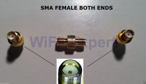 SMA female To SMA female connect 2 SMA MALES Straight RF Connector Adapter GRIP