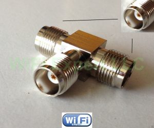 TNC Female To 2 TNC Female in series T Adapter RF Connector Antenna Router