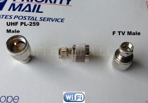 F TV Male plug to UHF PL259 PL-259 Male RF coaxial Adapter RF Connector