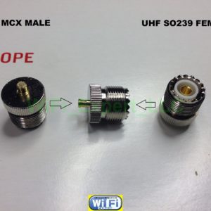 2x Adapter UHF SO239 female jack to MCX plug male RF connector GPS RADIO antenna
