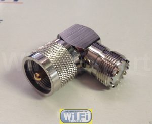 UHF male to female right angle elbow RF adapter PL-259 SO-239 ships from