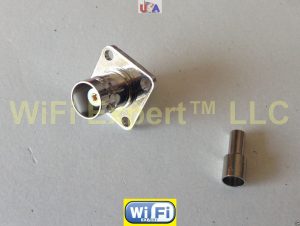 BNC Female FLANGE SOLDER CRIMP RG316 RG174 RG179 LMR100 Cable Straight Connector