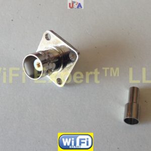 BNC Female FLANGE SOLDER CRIMP RG316 RG174 RG179 LMR100 Cable Straight Connector