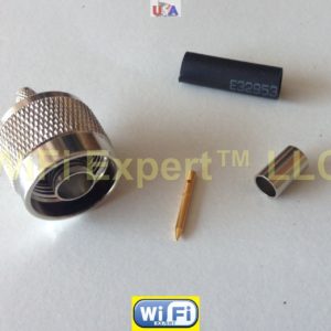N Male plug crimp for LMR200 RG58 RG142 RG400 LMR195 cable RF Connector USA