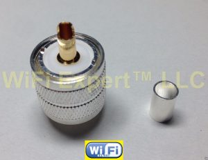 1 x UHF Male Solder pin Clamp RG58 RG142 RG400 LMR195 cable RF Connector USA