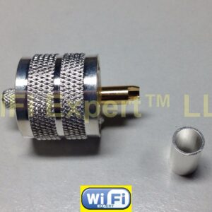 1 x UHF Male Solder pin Clamp RG58 RG142 RG400 LMR195 cable RF Connector USA - Image 2