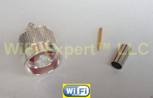Silver N Male plug crimp for LMR200 RG58 RG142 RG400 LMR195 cable RF Connector