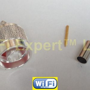 Silver N Male plug crimp for LMR200 RG58 RG142 RG400 LMR195 cable RF Connector