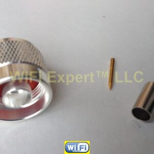 Silver N Male plug crimp for LMR200 RG58 RG142 RG400 LMR195 cable RF Connector - Image 3