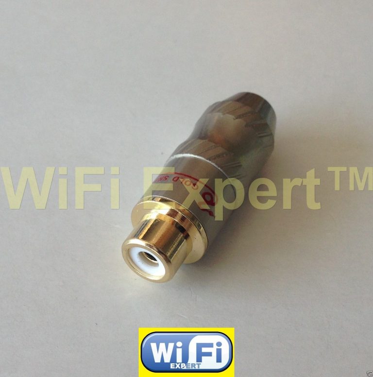 RCA Jack Audio Cable Female Connector Gold Snake up to 1/4 inch thick in diametr