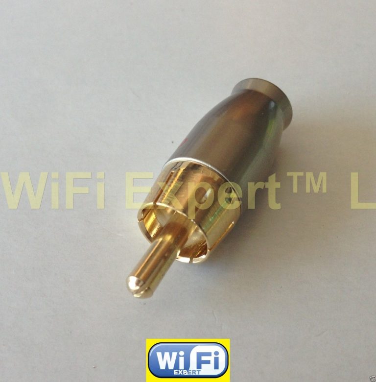 1 x RCA Plug Audio Cable Male Connector Gold Snake up to .2 inch thick in diamet