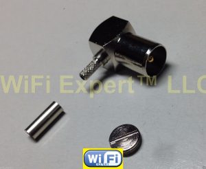 IEC DVB-T TV PAL Male Angle Crimp RG174 RG179 RG316 RG188 Coax Cable RF Connectr
