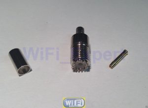 MINI UHF Female Straight Crimp RG58 RG142 RG400 LMR195 COAX Cable RF Connector