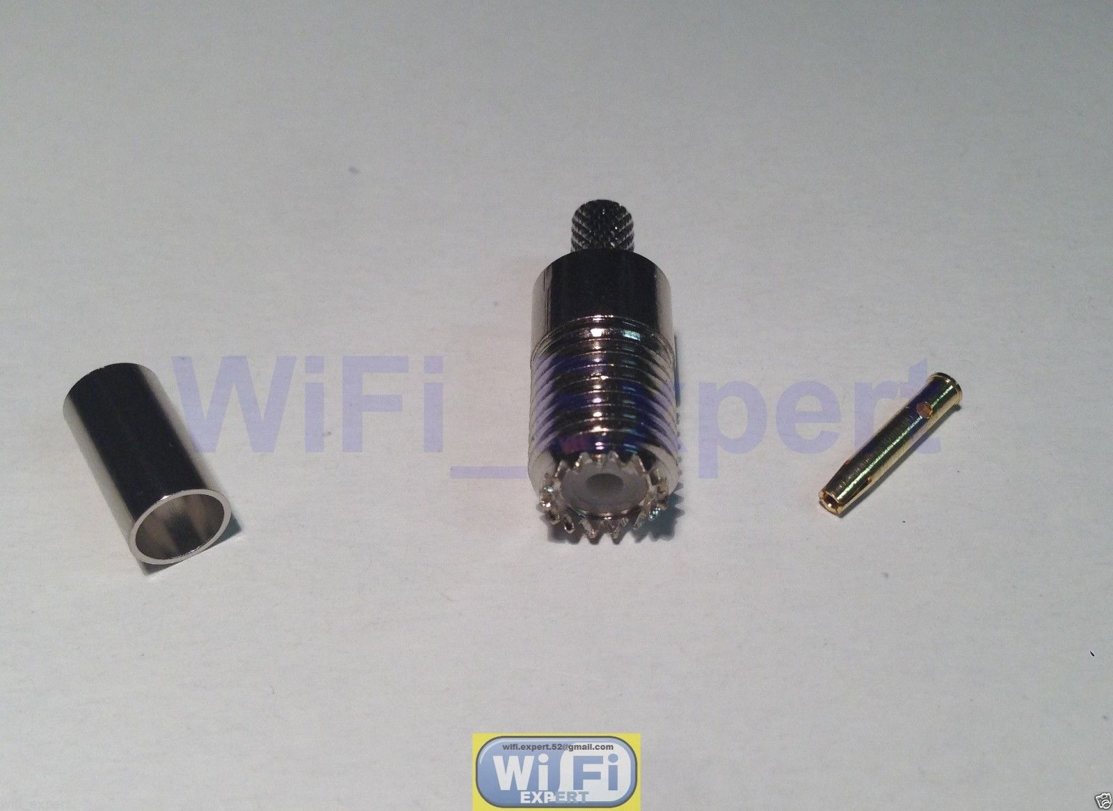 Mirror 2pcs PL259 UHF Male Plug Crimp Straight Connector for RG58 LMR195 RG142 