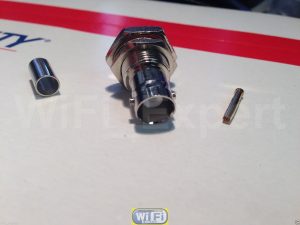 1 x BNC Female BULKHEAD crimp RG58 LMR195 RG142 Cable Straight RF connector USA