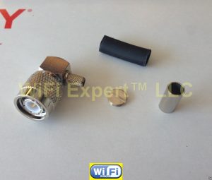 TNC Angle Male plug crimp for RG58 RG142 RG400 LMR195 cable RF Cable Connector