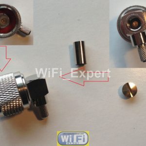 N TYPE RIGHT ANGLE MALE CRIMP CONNECTOR FOR LMR100 LMR195 LMR240 LMR400 RF COAX