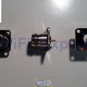 N Female Flange Jack flange 4 holes mount solder cup STRAIGHT RF Cable Connector