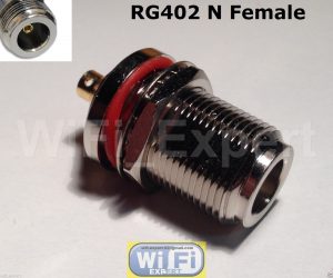 1 x N female jack nut bulkhead solder connector for semi-rigid RG402 0.141" USA