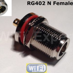 1 x N female jack nut bulkhead solder connector for semi-rigid RG402 0.141" USA