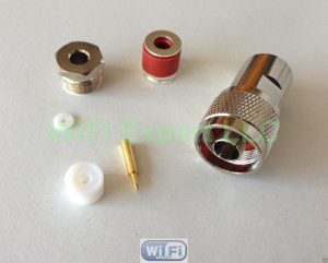 N Type Male Plug Clamp RG58 RG142 LMR195 RG400 RF Coax connector Ships from USA