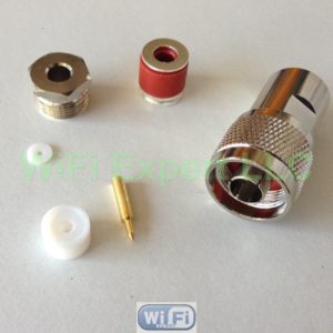 N Type Male Plug Clamp RG58 RG142 LMR195 RG400 RF Coax connector Ships from USA
