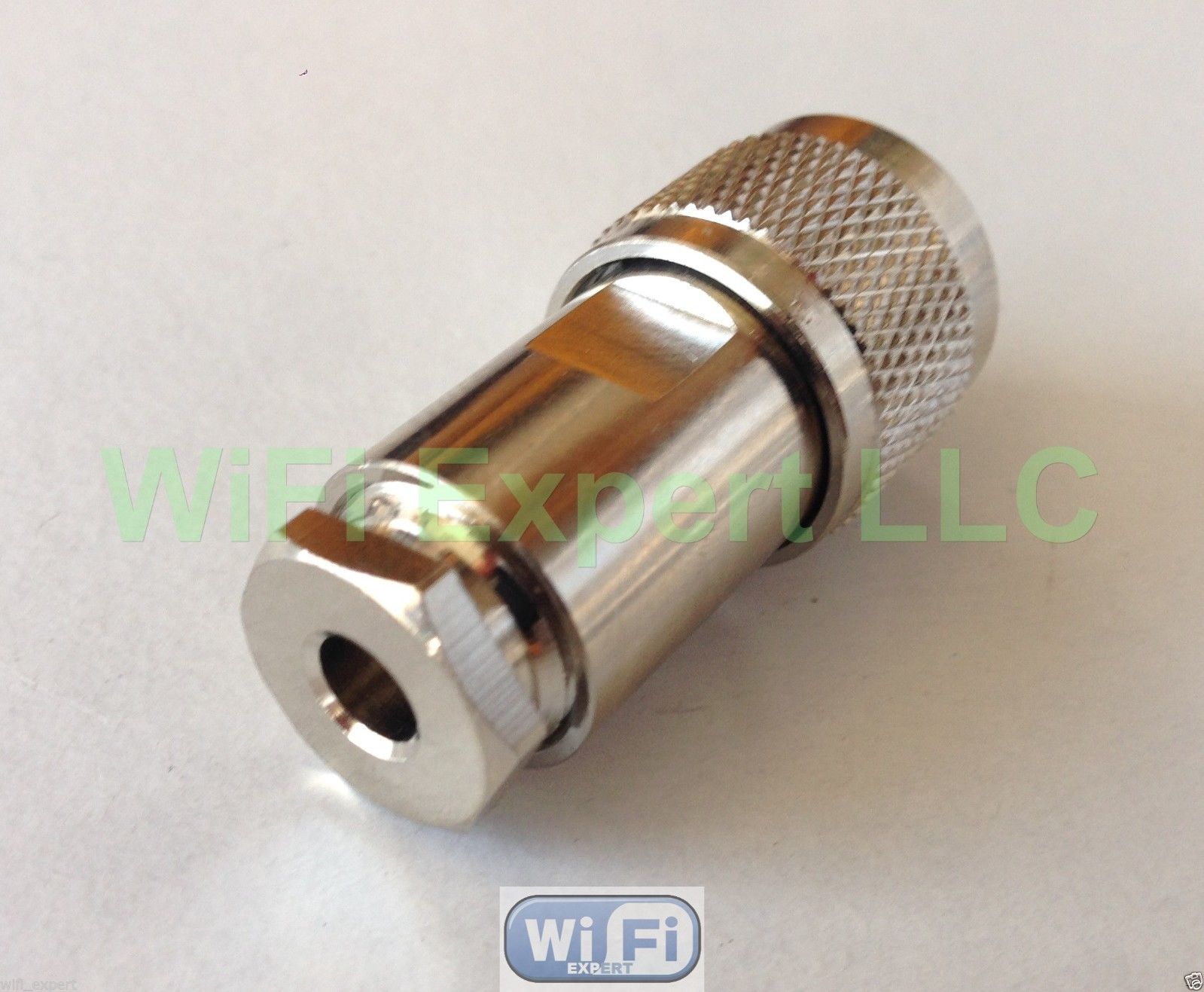 wlaniot N Crimp Connector with Dust Cap N Male Plug RF Coax Connector Straight for RG58 RG142 LMR195 RG400 Cable 5pcs 